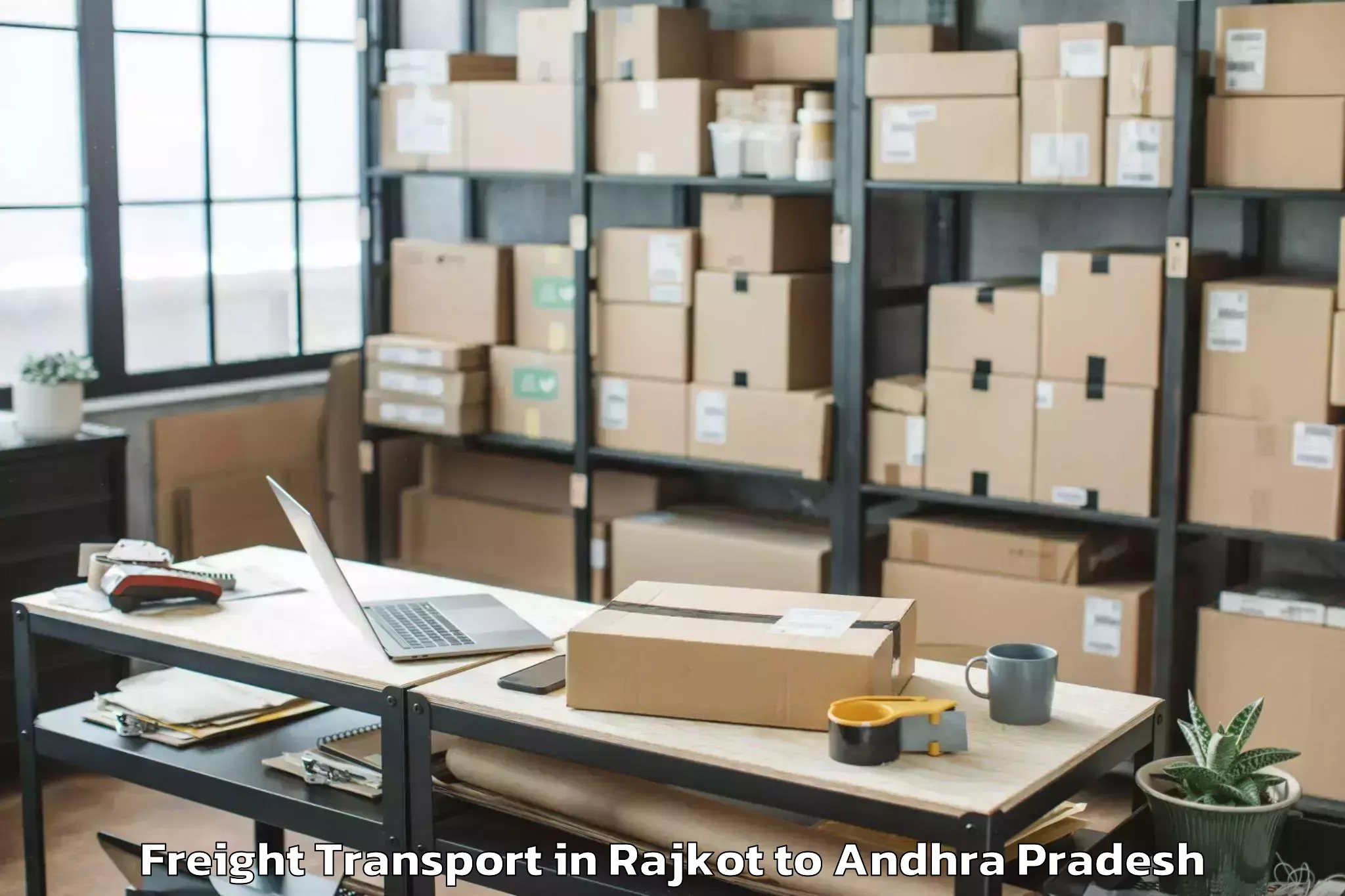 Book Rajkot to Samarlakota Freight Transport Online